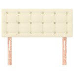 vidaXL Tăblie de pat, crem, 80x5x78/88 cm, piele ecologică