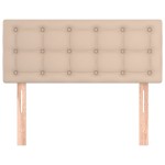 vidaXL Tăblie de pat, cappuccino, 80x5x78/88 cm, piele ecologică