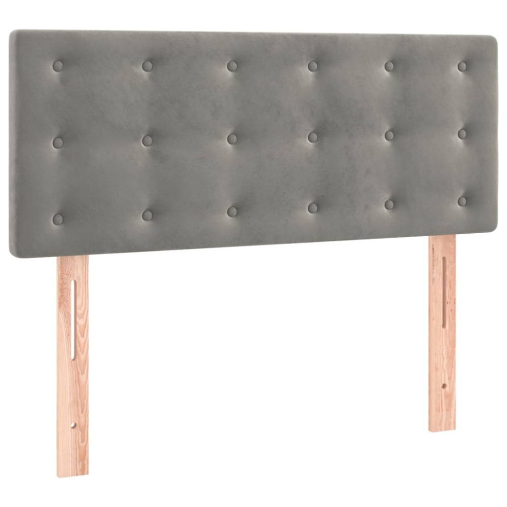 vidaXL Tăblie de pat, gri deschis, 80x5x78/88 cm, catifea