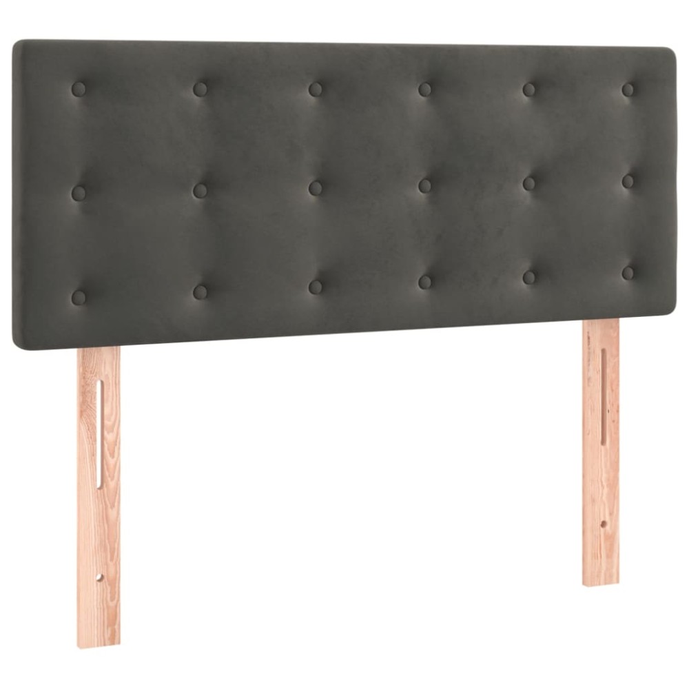 vidaXL Tăblie de pat, gri închis, 80x5x78/88 cm, catifea
