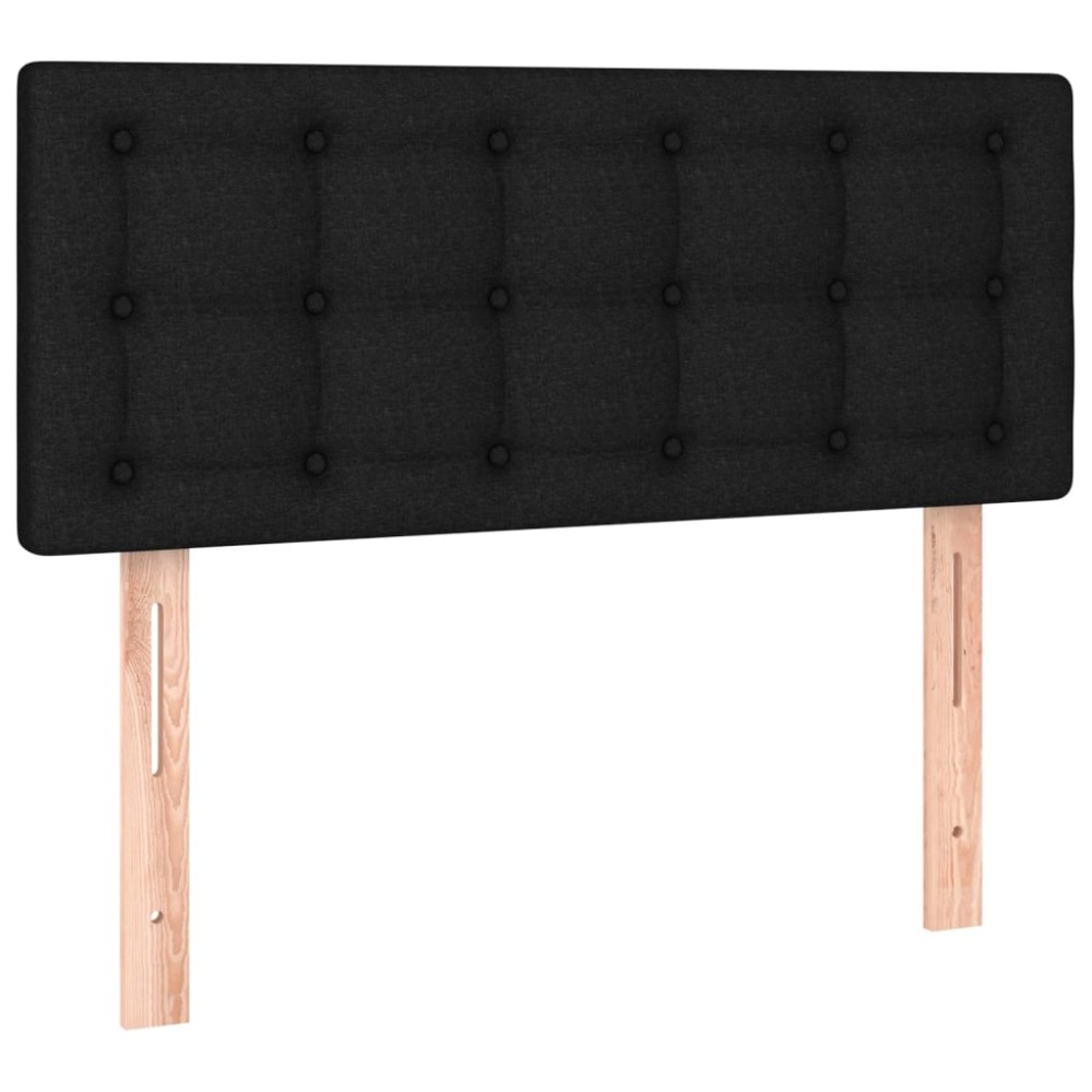 vidaXL Tăblie de pat, negru, 90x5x78/88 cm, textil
