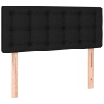 vidaXL Tăblie de pat, negru, 90x5x78/88 cm, textil