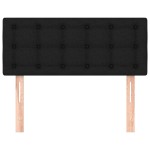 vidaXL Tăblie de pat, negru, 90x5x78/88 cm, textil