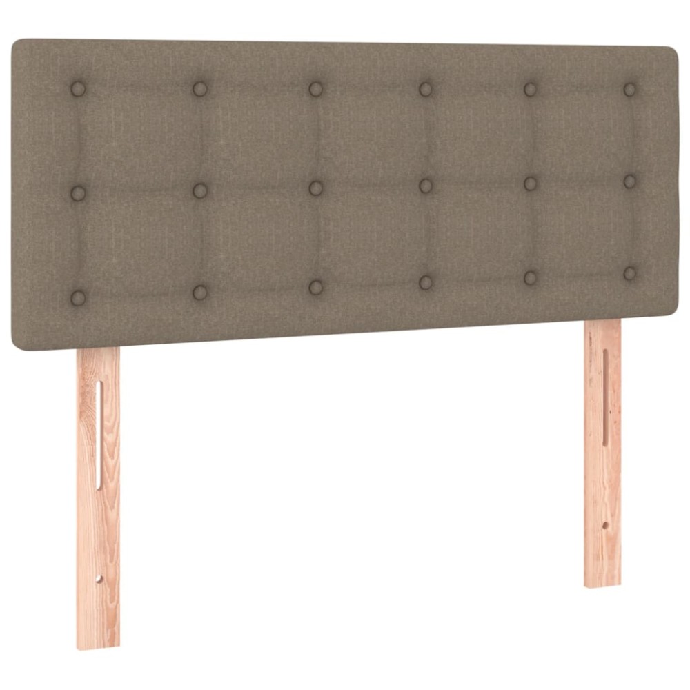 vidaXL Tăblie de pat, gri taupe, 90x5x78/88 cm, textil