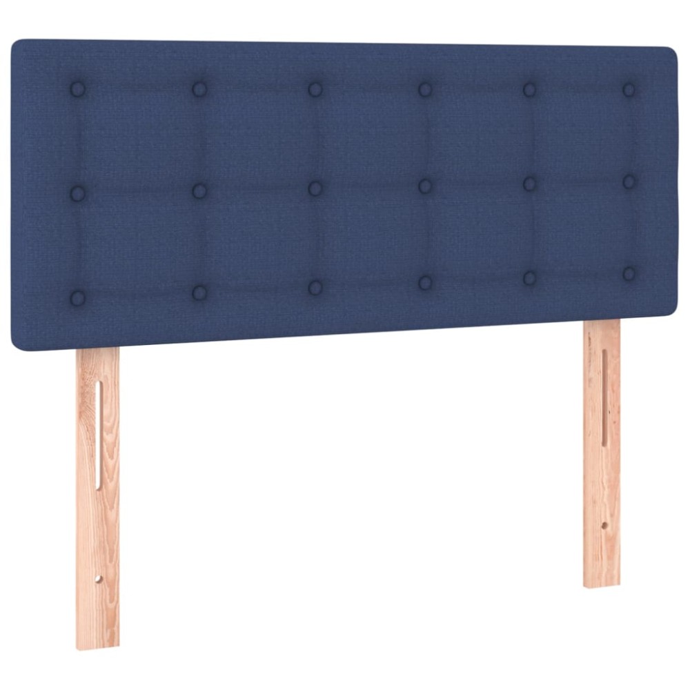 vidaXL Tăblie de pat, albastru, 90x5x78/88 cm, textil
