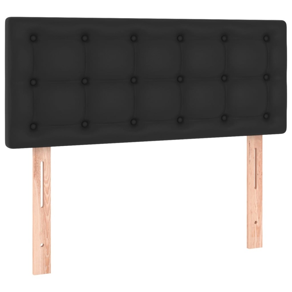 vidaXL Tăblie de pat, negru, 90x5x78/88 cm, piele ecologică