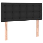 vidaXL Tăblie de pat, negru, 90x5x78/88 cm, piele ecologică