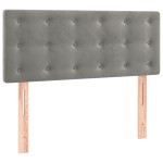 vidaXL Tăblie de pat, gri deschis, 90x5x78/88 cm, catifea