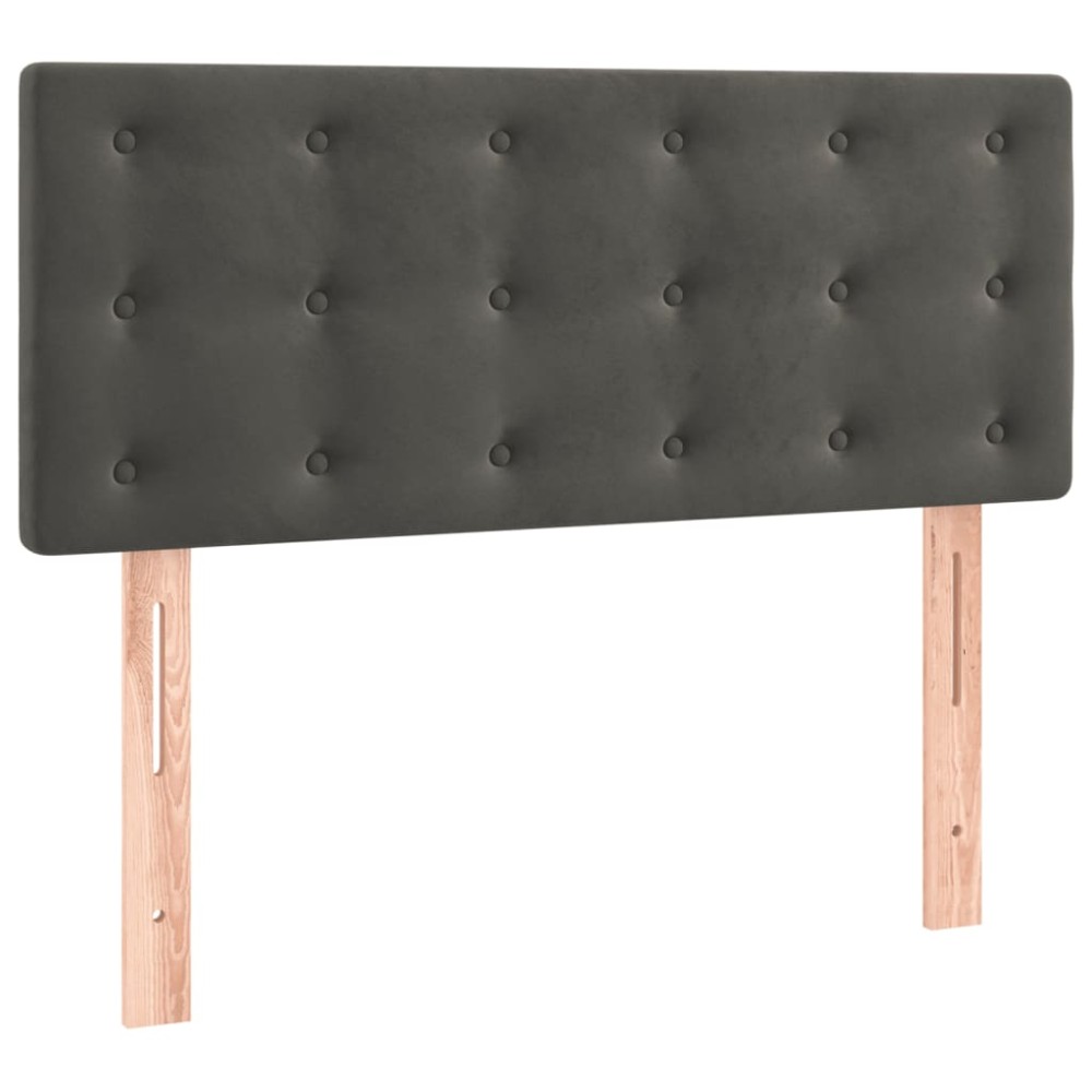 vidaXL Tăblie de pat, gri închis, 90x5x78/88 cm, catifea