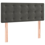 vidaXL Tăblie de pat, gri închis, 90x5x78/88 cm, catifea vidaXL Tăblie de pat, gri închis, 90x5x78/88 cm, catifea