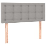 vidaXL Tăblie de pat, gri deschis, 100x5x78/88 cm, textil