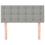 vidaXL Tăblie de pat, gri deschis, 100x5x78/88 cm, textil
