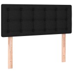 vidaXL Tăblie de pat, negru, 100x5x78/88 cm, textil vidaXL Tăblie de pat, negru, 100x5x78/88 cm, textil