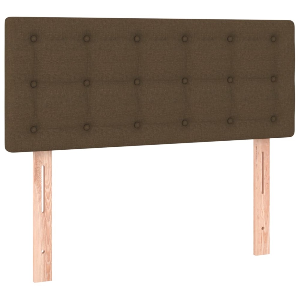 vidaXL Tăblie de pat, maro închis, 100x5x78/88 cm, textil