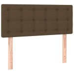 vidaXL Tăblie de pat, maro închis, 100x5x78/88 cm, textil vidaXL Tăblie de pat, maro închis, 100x5x78/88 cm, textil