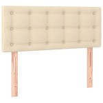 vidaXL Tăblie de pat, crem, 100x5x78/88 cm, textil
