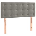 vidaXL Tăblie de pat, gri deschis, 100x5x78/88 cm, catifea