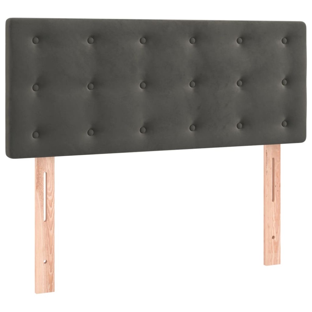 vidaXL Tăblie de pat, gri închis, 100x5x78/88 cm, catifea