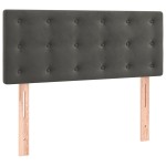 vidaXL Tăblie de pat, gri închis, 100x5x78/88 cm, catifea