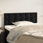 vidaXL Tăblie de pat, negru, 100x5x78/88 cm, catifea vidaXL Tăblie de pat, negru, 100x5x78/88 cm, catifea