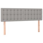 vidaXL Tăblii de pat, 2 buc., gri deschis, 72x5x78/88 cm, textil vidaXL Tăblii de pat, 2 buc., gri deschis, 72x5x78/88 cm, textil