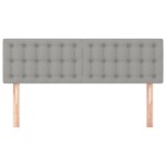 vidaXL Tăblii de pat, 2 buc., gri deschis, 72x5x78/88 cm, textil vidaXL Tăblii de pat, 2 buc., gri deschis, 72x5x78/88 cm, textil