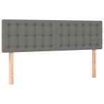 vidaXL Tăblii de pat, 2 buc., gri închis, 72x5x78/88 cm, textil vidaXL Tăblii de pat, 2 buc., gri închis, 72x5x78/88 cm, textil