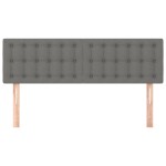vidaXL Tăblii de pat, 2 buc., gri închis, 72x5x78/88 cm, textil vidaXL Tăblii de pat, 2 buc., gri închis, 72x5x78/88 cm, textil