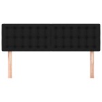 vidaXL Tăblii de pat, 2 buc., negru, 72x5x78/88 cm, textil vidaXL Tăblii de pat, 2 buc., negru, 72x5x78/88 cm, textil