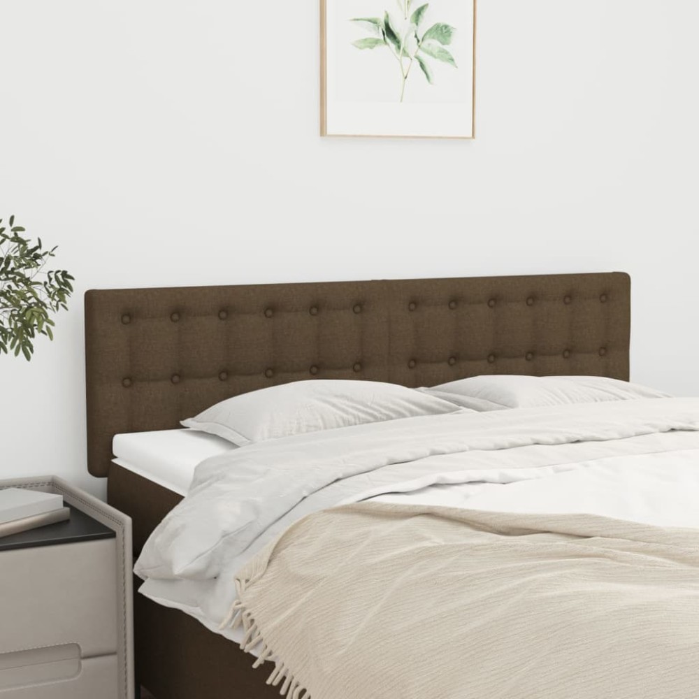 vidaXL Tăblii de pat, 2 buc., maro închis, 72x5x78/88 cm, textil