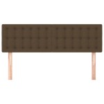vidaXL Tăblii de pat, 2 buc., maro închis, 72x5x78/88 cm, textil vidaXL Tăblii de pat, 2 buc., maro închis, 72x5x78/88 cm, textil