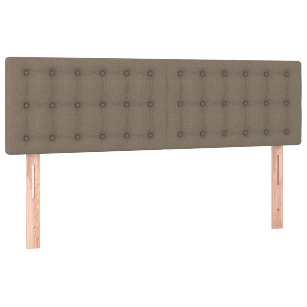 vidaXL Tăblii de pat, 2 buc., gri taupe, 72x5x78/88 cm, textil