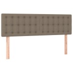 vidaXL Tăblii de pat, 2 buc., gri taupe, 72x5x78/88 cm, textil vidaXL Tăblii de pat, 2 buc., gri taupe, 72x5x78/88 cm, textil
