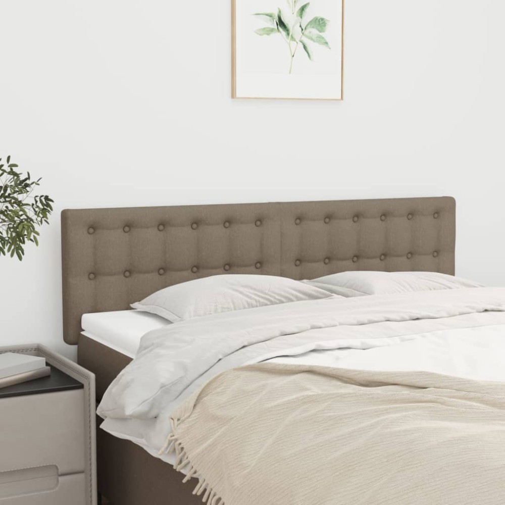 vidaXL Tăblii de pat, 2 buc., gri taupe, 72x5x78/88 cm, textil