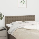 vidaXL Tăblii de pat, 2 buc., gri taupe, 72x5x78/88 cm, textil vidaXL Tăblii de pat, 2 buc., gri taupe, 72x5x78/88 cm, textil