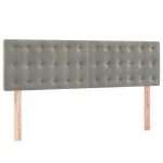 vidaXL Tăblii de pat, 2 buc., gri deschis, 72x5x78/88 cm, catifea vidaXL Tăblii de pat, 2 buc., gri deschis, 72x5x78/88 cm, catifea