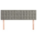 vidaXL Tăblii de pat, 2 buc., gri deschis, 72x5x78/88 cm, catifea vidaXL Tăblii de pat, 2 buc., gri deschis, 72x5x78/88 cm, catifea