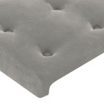 vidaXL Tăblii de pat, 2 buc., gri deschis, 72x5x78/88 cm, catifea vidaXL Tăblii de pat, 2 buc., gri deschis, 72x5x78/88 cm, catifea
