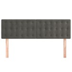 vidaXL Tăblii de pat, 2 buc., gri închis, 72x5x78/88 cm, catifea vidaXL Tăblii de pat, 2 buc., gri închis, 72x5x78/88 cm, catifea