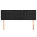 vidaXL Tăblii de pat, 2 buc., negru, 72x5x78/88 cm, catifea vidaXL Tăblii de pat, 2 buc., negru, 72x5x78/88 cm, catifea