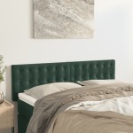 vidaXL Tăblii de pat, 2 buc., verde închis, 72x5x78/88 cm, catifea vidaXL Tăblii de pat, 2 buc., verde închis, 72x5x78/88 cm, catifea
