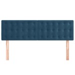 vidaXL Tăblii de pat, 2 buc., albastru închis, 72x5x78/88 cm, catifea vidaXL Tăblii de pat, 2 buc., albastru închis, 72x5x78/88 cm, catifea