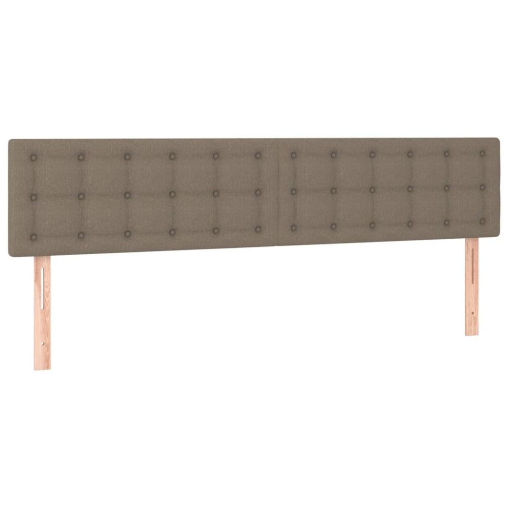 vidaXL Tăblii de pat, 2 buc, gri taupe, 80x5x78/88 cm, textil