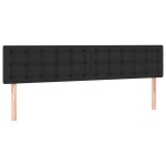 vidaXL Tăblii de pat, 2 buc, negru, 80x5x78/88 cm, piele ecologică