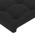vidaXL Tăblii de pat, 2 buc, negru, 80x5x78/88 cm, piele ecologică