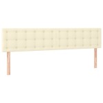 vidaXL Tăblii de pat, 2 buc., crem, 80x5x78/88 cm, piele ecologică vidaXL Tăblii de pat, 2 buc., crem, 80x5x78/88 cm, piele ecologică