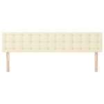 vidaXL Tăblii de pat, 2 buc., crem, 80x5x78/88 cm, piele ecologică vidaXL Tăblii de pat, 2 buc., crem, 80x5x78/88 cm, piele ecologică