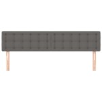 vidaXL Tăblii de pat, 2 buc, gri, 80x5x78/88 cm, piele ecologică vidaXL Tăblii de pat, 2 buc, gri, 80x5x78/88 cm, piele ecologică