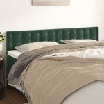 vidaXL Tăblii de pat, 2 buc, verde închis, 80x5x78/88 cm, catifea