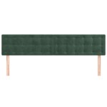 vidaXL Tăblii de pat, 2 buc, verde închis, 80x5x78/88 cm, catifea
